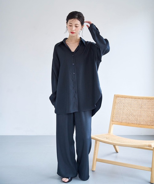 meilmada スラックス パンツ ツイルイージーパンツ レディース