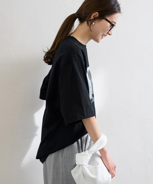 JANE SMITH ブラック リブ長袖Tシャツ JANESMITH tシャツ 「JANE SMITH/ジェーンスミス」SHORT SLEEVE