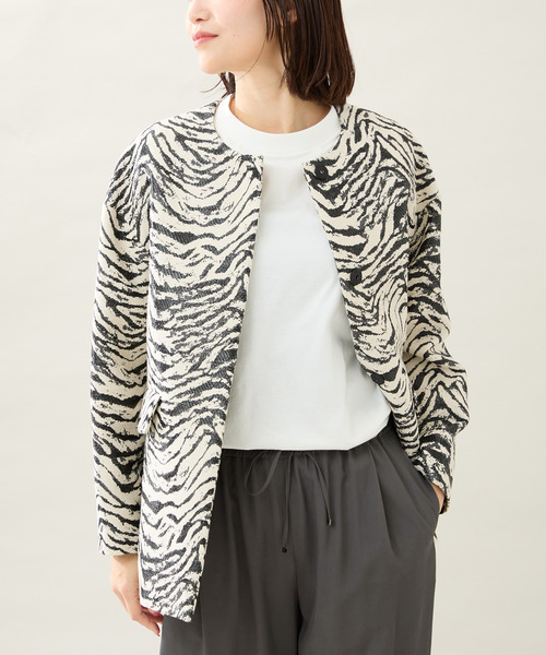 saqui コート アウター SAQUI（サキ）SAQUI ZEBRA SHORT COAT
