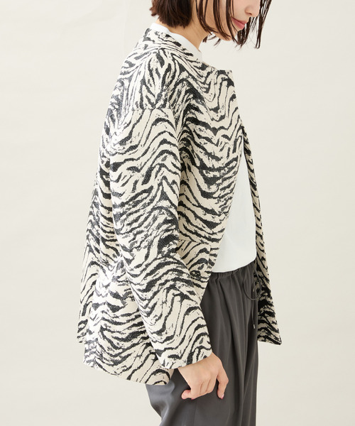 saqui コート アウター SAQUI（サキ）SAQUI ZEBRA SHORT COAT