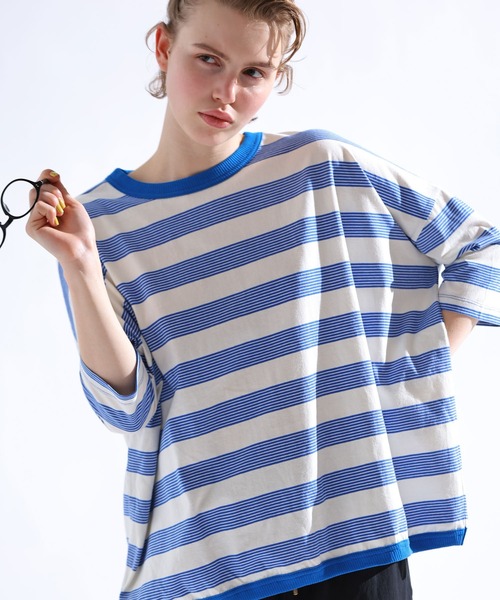 ケレン KELEN ボーダーTシャツ ワイドシルエット KUPE BL2219 レディース Kelen ケレン KELEN ボーダーTシャツ ワイドシルエット KUPE
