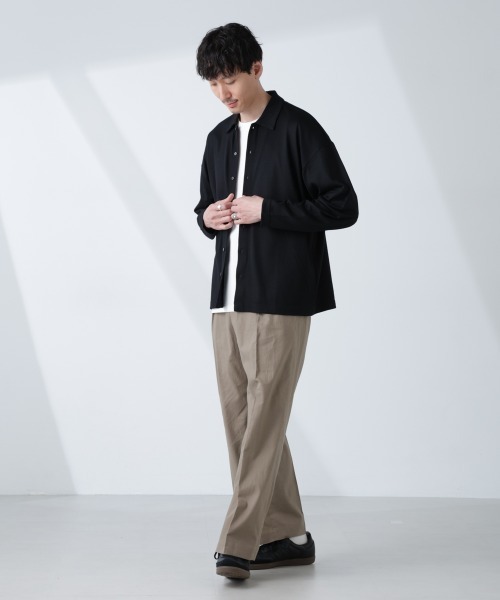 「ALL-DAYS COMFORT 100％ WOOL」 シャツカーディガン ALL-DAYS COMFORT 100% WOOL」 シャツ カーディガン