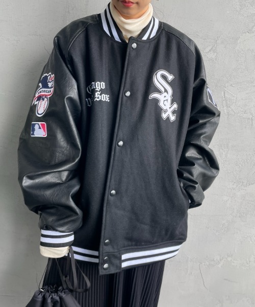MLB スタジャン X-LARGE ブラック レディース : ZOZOTOWN Yahoo!店
