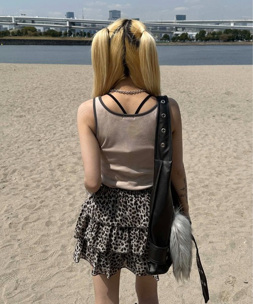 sedacle girl タンクトップ ノースリーブ バイカラーリブタンク