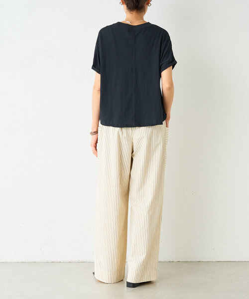 BEARDSLEY パンツ ストライプイージーパンツ レディース