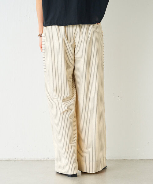 ビアズリー　美品　ストライプスキニーパンツ 99-t802-01.jpg