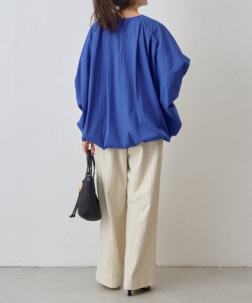 ビアズリー　パンツ ビアズリー BEARDSLEY ストレッチジョーゼットパンツ （navy