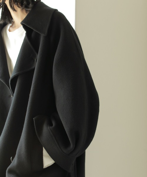 ETRÉ エトレトーキョー　リバートレンチロングコート　黒　M ETRE TOKYO（エトレトウキョウ） トレンチコート M ブラック