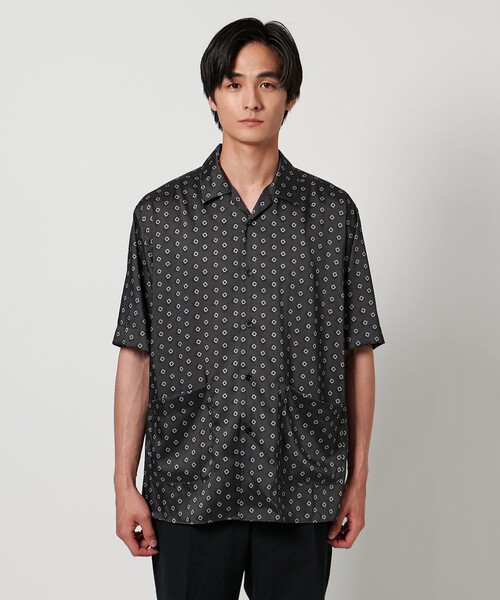UNITED ARROWS シャツ クラシックパターン ドレープ オープン