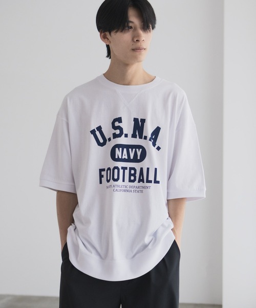 COACHブラック オーバーサイズTシャツ Sサイズ 値下げ交渉OK！ NAVY tシャツ オーバーサイズカレッジスウェットTシャツ ユニセックス