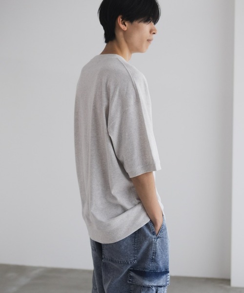 NAVY tシャツ オーバーサイズカレッジスウェットTシャツ ユニセックス