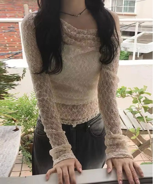 ammyページ tシャツ 「 ammy. / エイミードット 」 小花柄 レイヤード