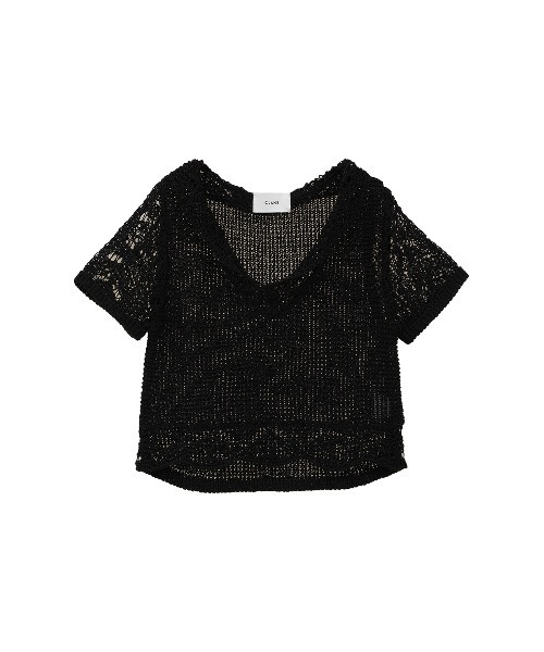 CLANE ニット セーター CLANE/クラネ/ CROPPED CROCHET KNIT