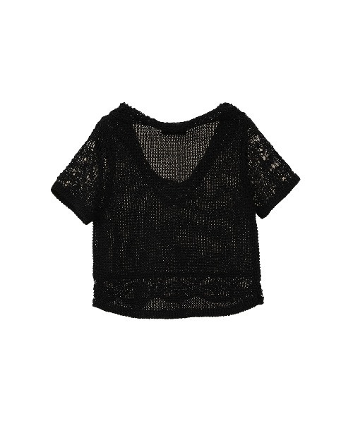 CLANE ニット セーター CLANE/クラネ/ CROPPED CROCHET KNIT