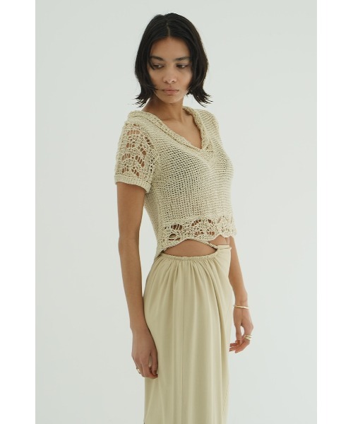 クラネ CLANE クロップド クロシェ ニット トップス CROPPED CROCHET KNIT TOPS 【2025 新作】 CLANE 正規商品 トップス クラネ クロップド クロシェ ニット