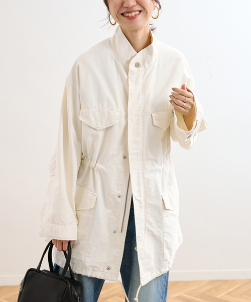 完売！美品FRAMeWORK ミリタリーショートブルゾン Fサイズ 日本製 FRAMeWORK（フレームワーク） ブルゾン - ホワイト レディース