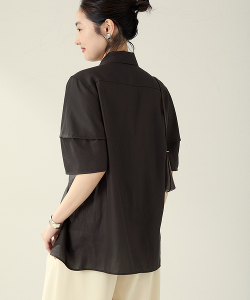 plage（プラージュ） ブラウス シャツ Form half sleeve シャツ