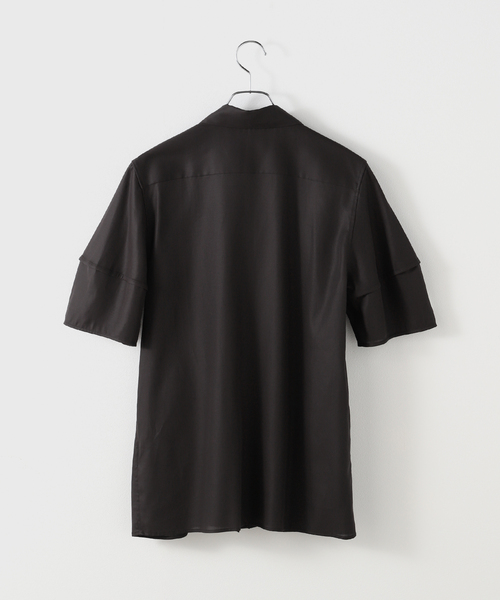 美品 プラージュ リヨセル ワイドシャツ チャコールグレー FREE 美品 プラージュ リヨセル ワイドシャツ チャコールグレー FREE
