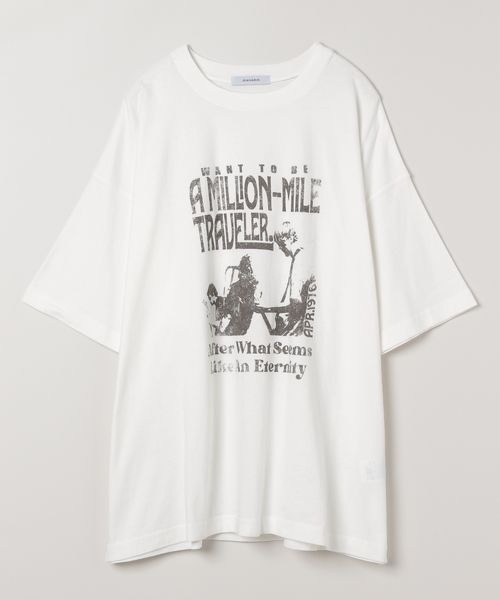 「JEANASIS」 半袖Tシャツ LARGE ホワイト レディース