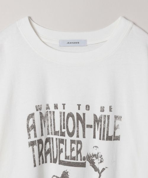 「JEANASIS」 半袖Tシャツ LARGE ホワイト レディース