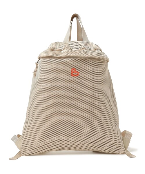 【新品・タグ付き 】Beams Heart ベージュ ナイロン バックパック BEAMS HEART（ビームス ハート）2WAY シンプルバックパック