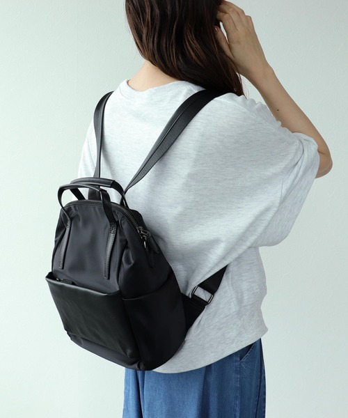 CEPICA 牛革×ナイロンフラップ付リュック Cepica（セピカ）の「牛革×ナイロンフラップ付リュック（バック