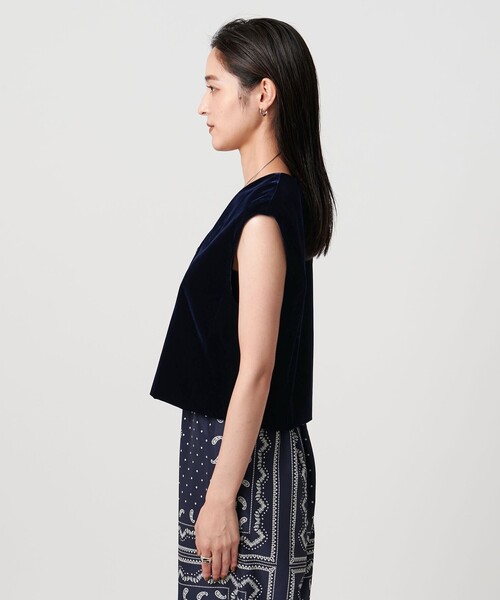 UNITED ARROWS ベスト ジレ ネイビー ユナイテッドアローズ UNITED ARROWS ベスト ジレ ベルベット ミニ レディース