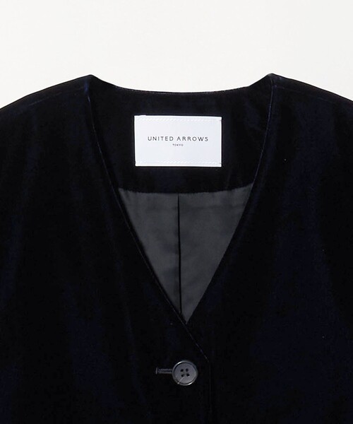 UNITED ARROWS ベスト ジレ ベルベット ミニ レディース