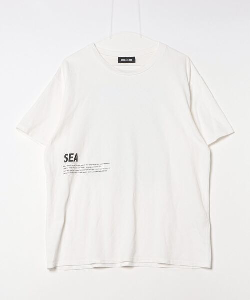WIND AND SEA ホワイト Tシャツ Mサイズ WIND AND SEA 「WIND SEA」 7分袖Tシャツ M ホワイト メンズ