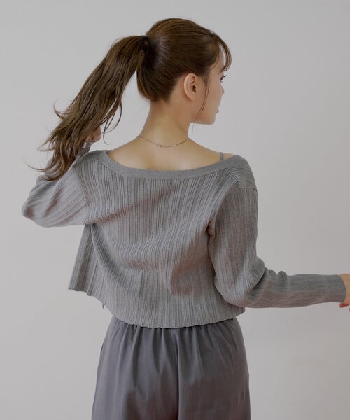 Chico（チコ） カーディガン カシュクールレースキャミコンパクト