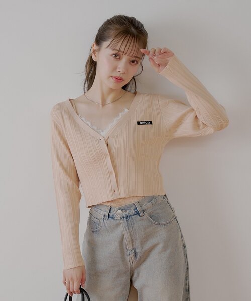 Chico（チコ） カーディガン カシュクールレースキャミコンパクト