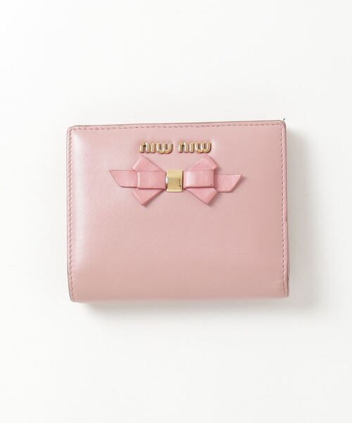 miu miu ミュウミュウ マドラス リボン 三つ折り財布 ピンク系 楽天市場】miumiu(ミュウミュウ) マドラス リボン ミディアム 三