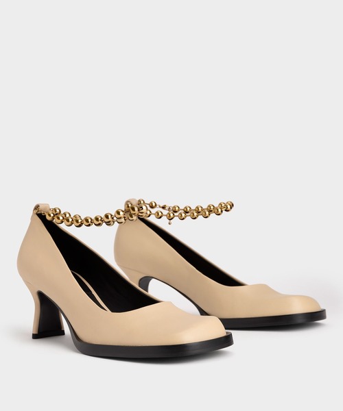 「CHARLES & KEITH」 パンプス 25cm サンドベージュ レディース_画像9