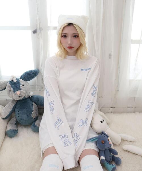 whinny長袖 ロンＴ Whinny tシャツ Whinny/転がり系闇うさロンT レディース メンズ