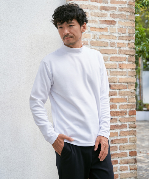 IKKA LOUNGE tシャツ ポンチモックネックロンT メンズ : ZOZOTOWN
