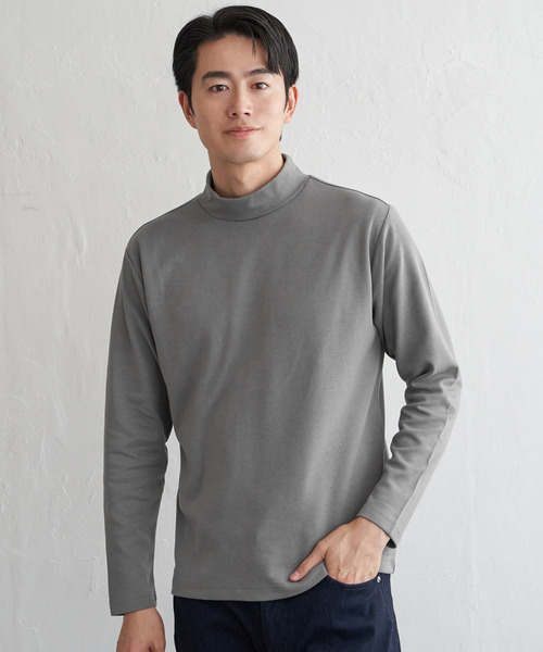 IKKA LOUNGE tシャツ ポンチモックネックロンT メンズ : ZOZOTOWN