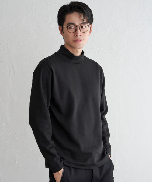 IKKA LOUNGE tシャツ ポンチモックネックロンT メンズ : ZOZOTOWN