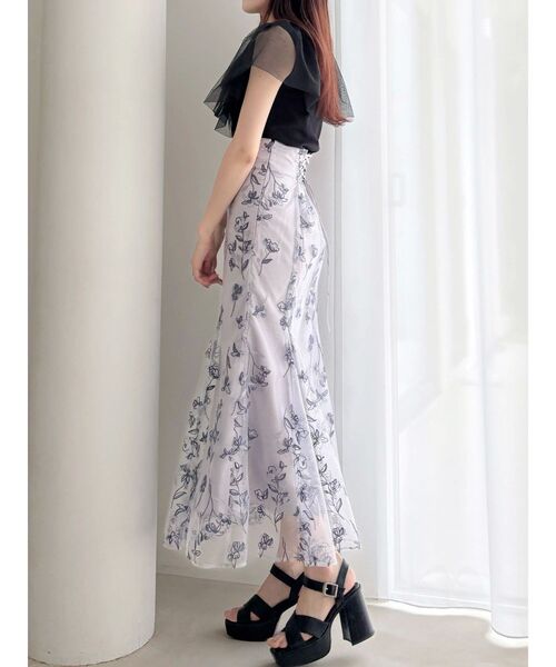 新品タグ付　DREAMY DUO スカート　ホワイト　フリー 25SS商品-25112010】ダブルクロスピンタックスカート – DUAL VIEW