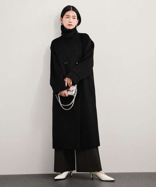LE CERCLE par rope' コート アウター 2WAYスタンドカラーロングコート