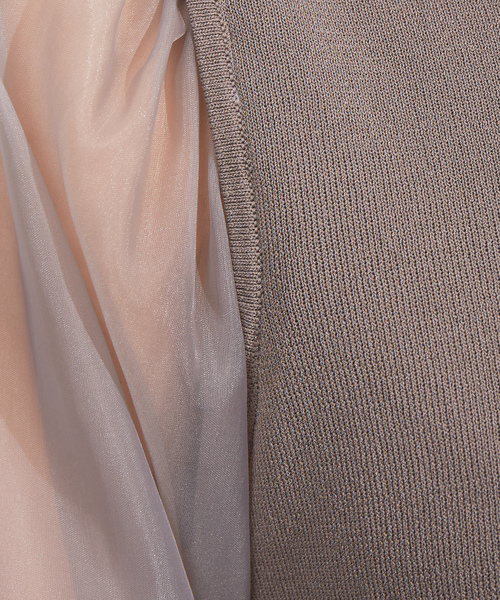 「NOMINE」 7分袖ニット フリー アイボリー レディース_画像9