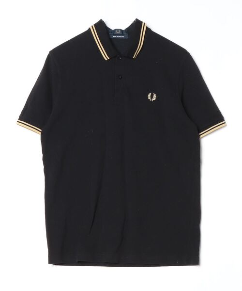 「FRED PERRY」 半袖ポロシャツ 44 ブラック メンズ