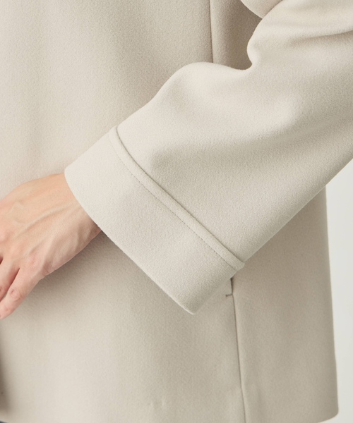 ebure アルパカシャギーノーカラーショートコート 美品 アルパカシャギー コート | ebure (Women)/エブール | 三越伊勢丹