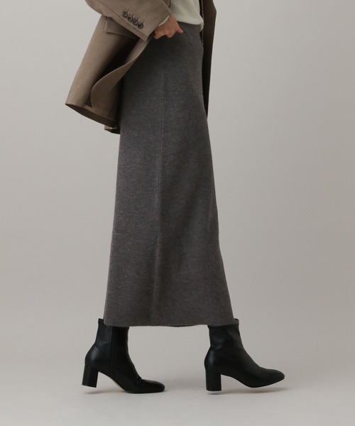 MIU MIU ウール混紡 ダークグレー Aラインスカート GLOBAL WORK（グローバルワーク） スカート MATINEE LINE/ウール混A