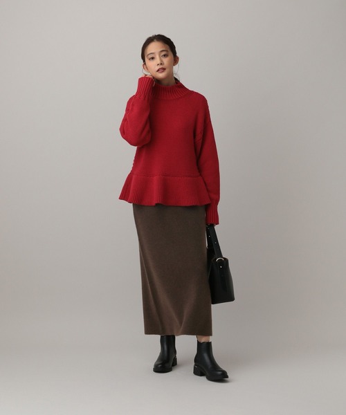 MIU MIU ウール混紡 ダークグレー Aラインスカート Slate Gray Shetland Wool Skirt | Miu Miu - United States