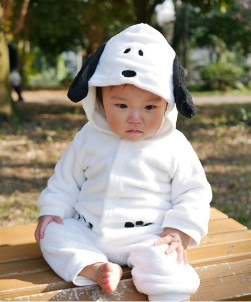 PEANUTS ベビー服 ロンパース 「スヌーピー/ディズニー」あったか 