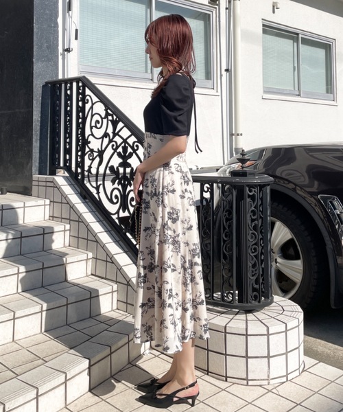 「abc une face」 ドッキングワンピース FREE ブラック レディース_画像2