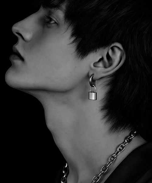 MONOCHROME ピアス Lock Charm Silver pierce / ロックチャーム