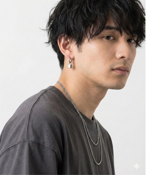 MONOCHROME ピアス ロックチャームシルバーピアス メンズ レディース
