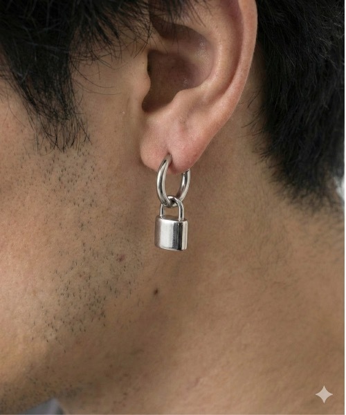 MONOCHROME ピアス ロックチャームシルバーピアス メンズ レディース
