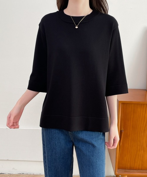 「ABITOKYO」 半袖ニット M アイボリー レディース_画像3